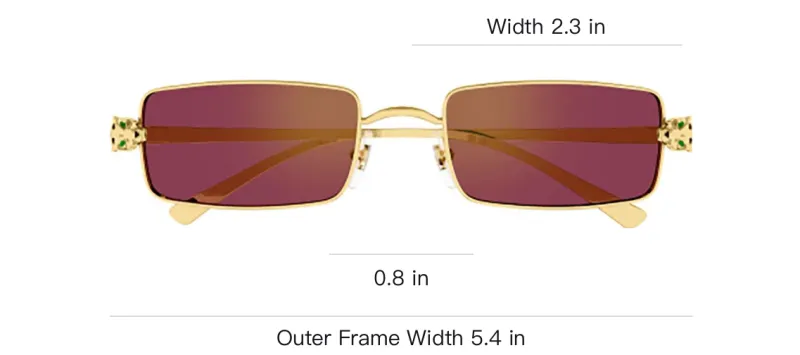 Cartier Rectangle Frame Sunglasses-2