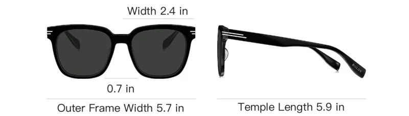 BOLON Plate Frame Square Sunglasses Men's Multiple Colors-3