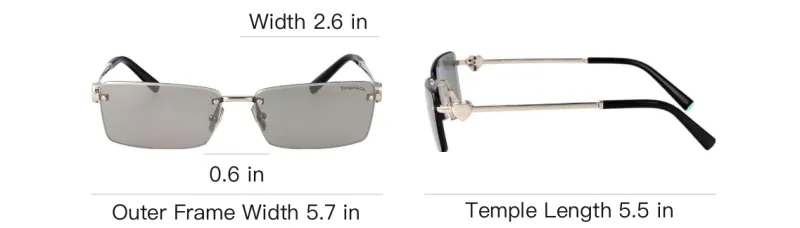 TIFFANY & CO. Rimless Sunglasses-4