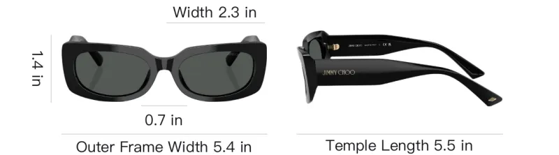 Jimmy Choo Rectangle Frame Sunglasses-5