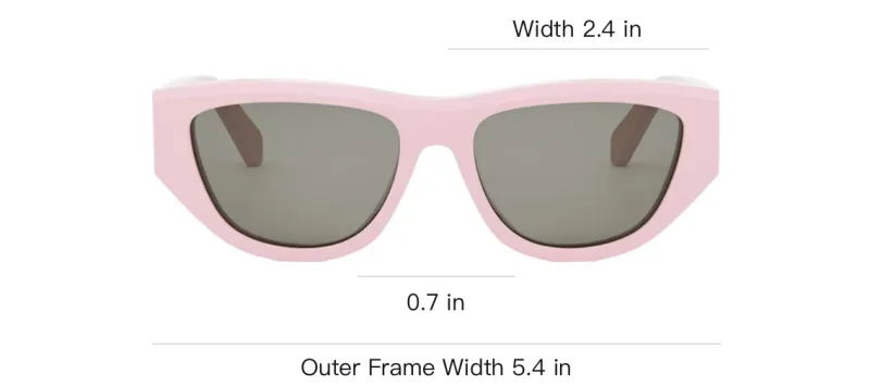 CELINE Acetate Irregular Shape Sunglasses Unisex Pink-2