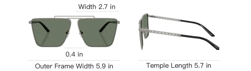 VERSACE Square Frame Sunglasses-3