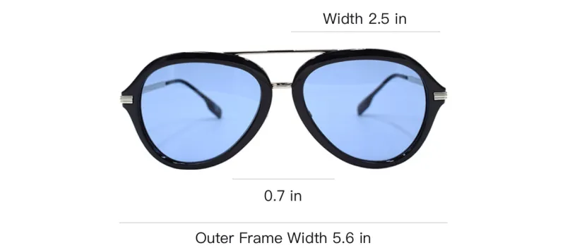 Burberry Sunglasses Men Black/Blue-3