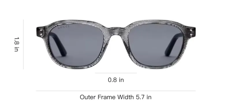 GUCCI Metal Acetate Irregular Shape Sunglasses Men's White-1