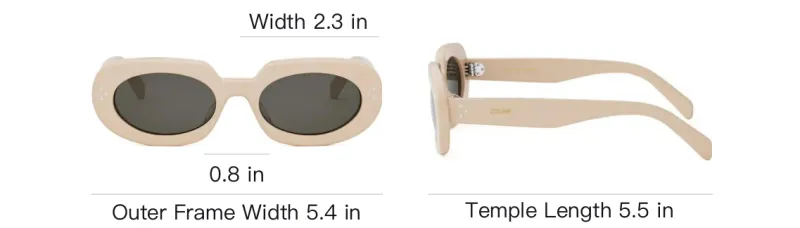 CELINE Oval Frame Sunglasses-4
