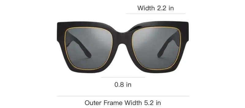 TORY BURCH Acetate Square Sunglasses Women's Black-3