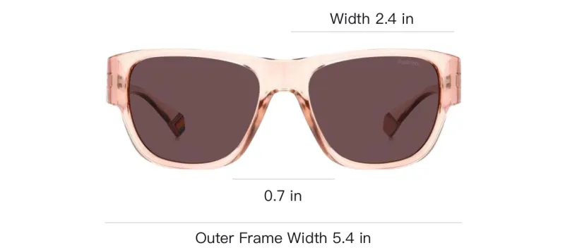 Polaroid Resin Polycarbonate Square Sunglasses Women's Pink-3