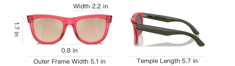 RayBan Injection Molding Butterfly Sunglasses Unisex Pink-3