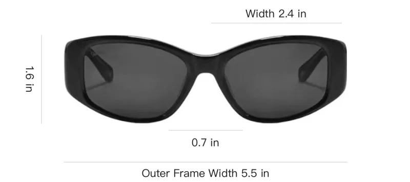 Fakeme Butterfly Sunglasses Unisex Black-3