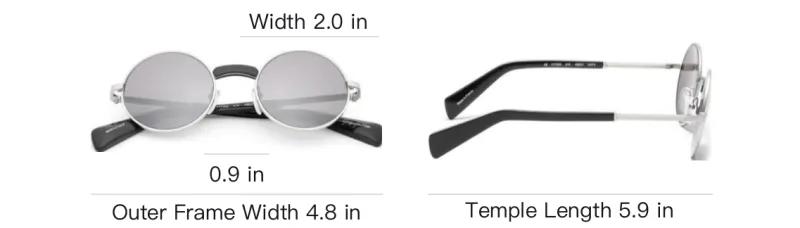 Yohji Yamamoto Metal Round Sunglasses Women's Silver-5
