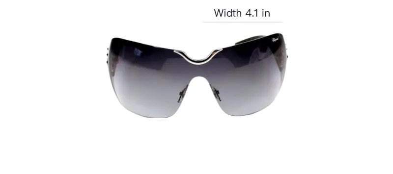 CHOPARD Metal Irregular Shape Sunglasses Women's Silver-1