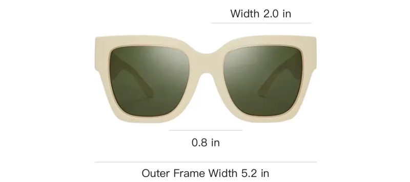 TORY BURCH Acetate Square Sunglasses Women's Beige-3
