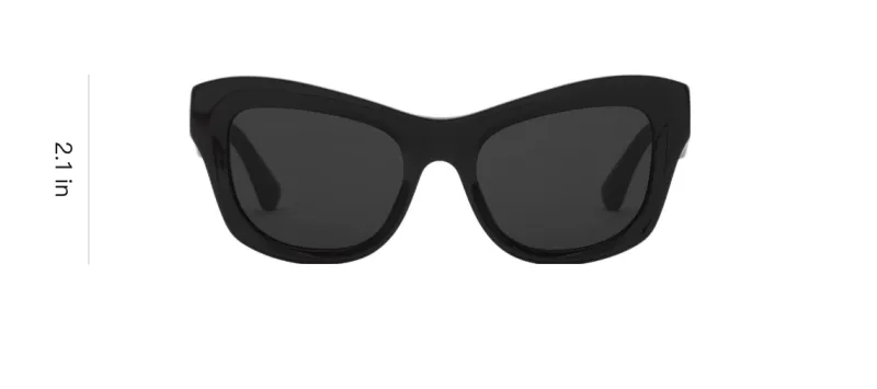 Burberry Acetate Metal Cat Eye Sunglasses Unisex Black-3