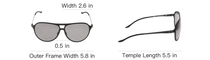 Mercedes-Benz Plastic Metal Aviator Sunglasses Men's Black-5