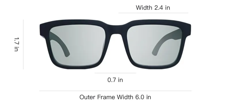 SPY Plastic Rectangular Sunglasses Unisex Black-3