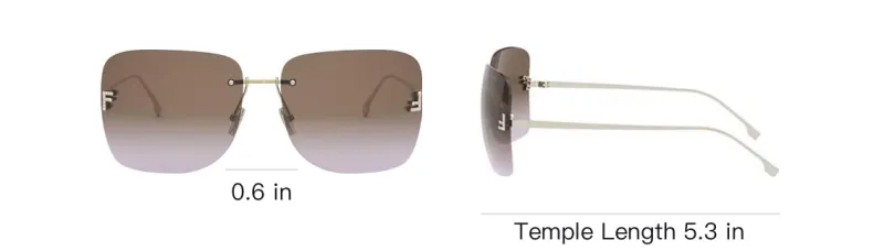 FENDI F Embellished Square Frame Sunglasses-3