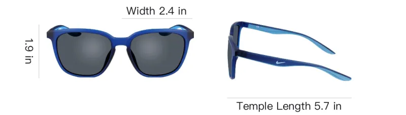 Nike Plastic Square Sunglasses Unisex Blue-4
