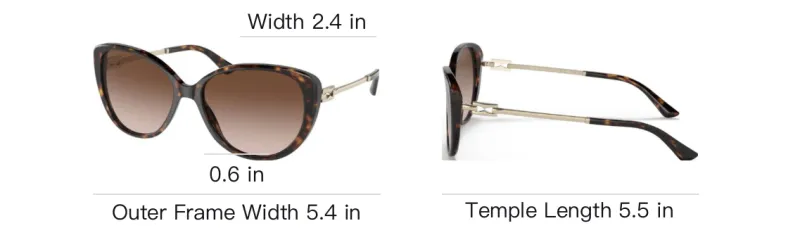 BVLGARI Acetate Irregular Shape Sunglasses Women's Tortoiseshell-3