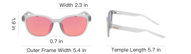 Nike Bio Based Injection Molded Square Sunglasses Unisex White-4