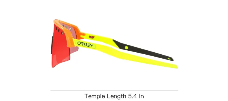 Oakley Plastic Irregular Shape Sunglasses Men's Orange-5