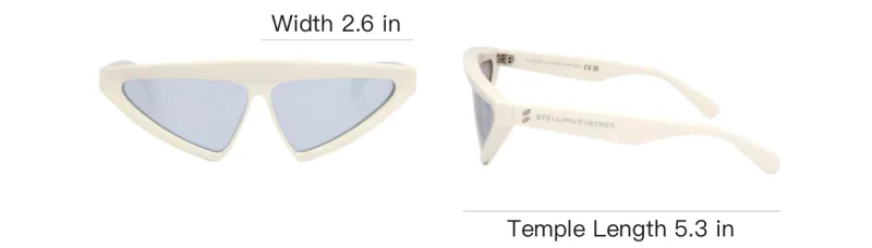 Stella McCartney Irregular Shape Sunglasses Women's Beige-3