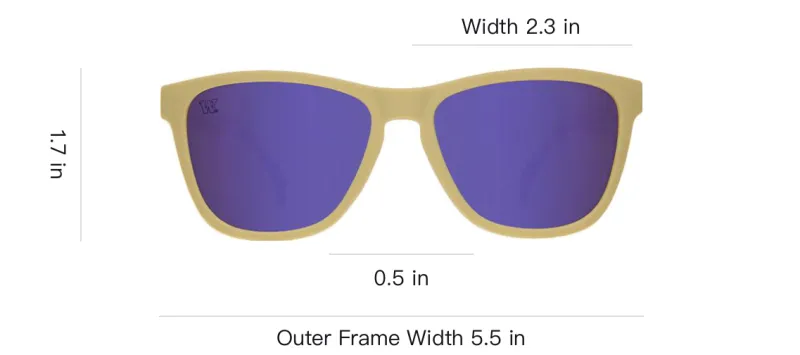 Goodr - Square Sunglasses Unisex White-2