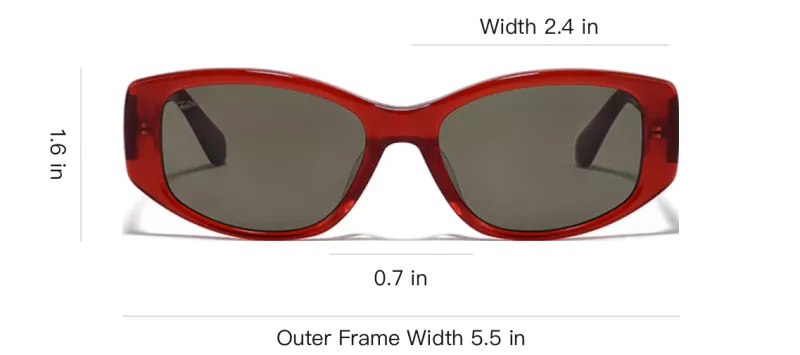 Fakeme Irregular Shape Sunglasses Unisex Red-3