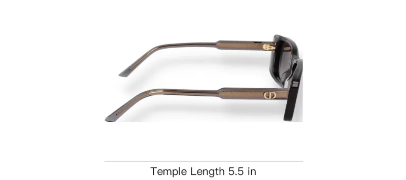 DIOR Plate Frame Irregular Shape Sunglasses Unisex Gray-1