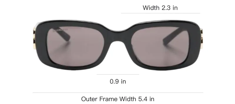 Balenciaga Eyewear Dynasty Rectangle frame Sunglasses-2