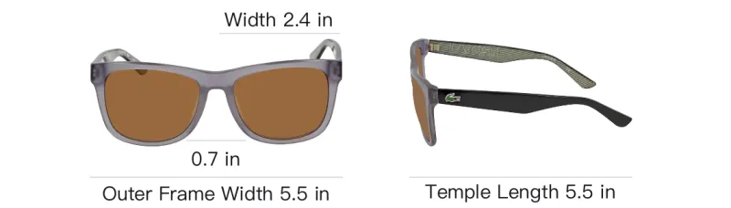 LACOSTE Irregular Shape Sunglasses Unisex Gray-3