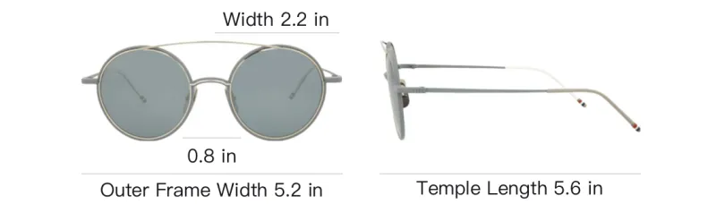 THOM BROWNE· Round Sunglasses Men's Gray-3