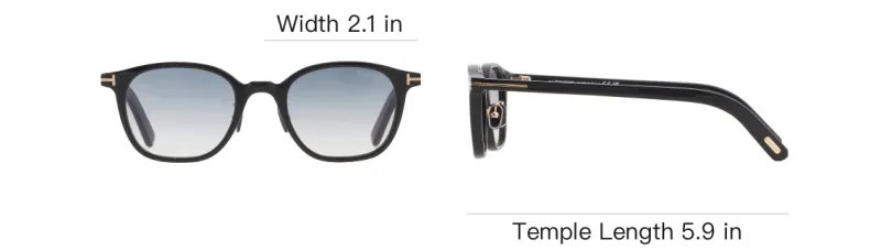 TOM FORD Acetate Square Sunglasses Men's Black-4