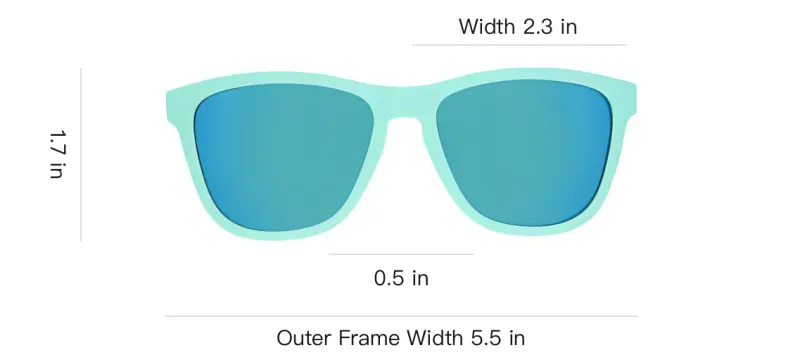Goodr - Square Sunglasses Unisex Cyan-2