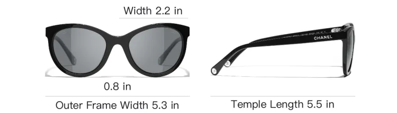 CHANEL Round Sunglasses Unisex Black-4