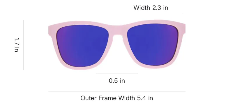 Goodr   Square Sunglasses Unisex Pink-2