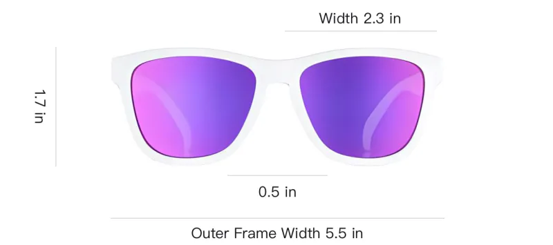Goodr - Square Sunglasses Unisex White-2
