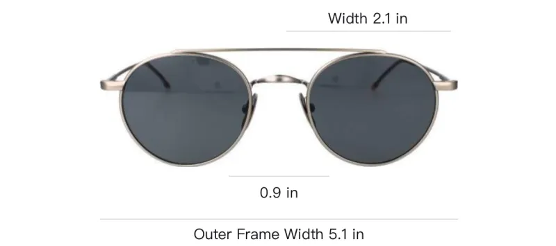 THOM BROWNE· Titanium Aviator Sunglasses Men's Gray-2