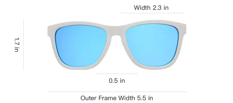 Goodr - Square Sunglasses Unisex White-2