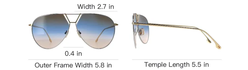 Victoria Beckham Aviator Sunglasses Unisex Silver-5