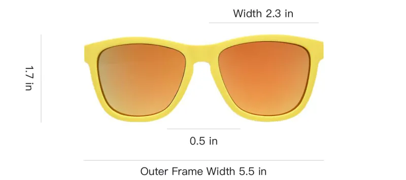 Goodr - Square Sunglasses Unisex Yellow-2