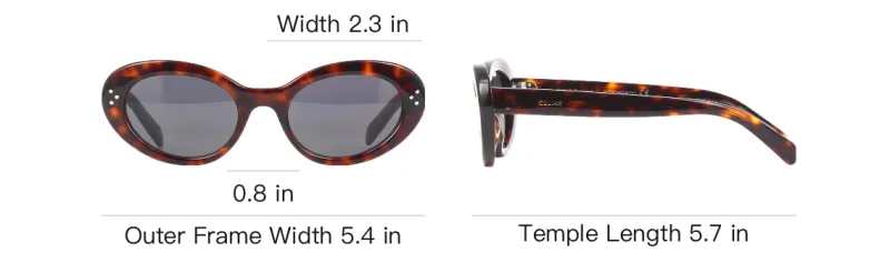 CELINE Eyewear Oval Frame Sunglasses-3