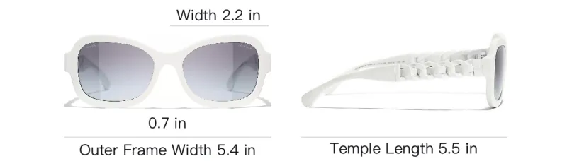 CHANEL Sunglasses Women's White-3