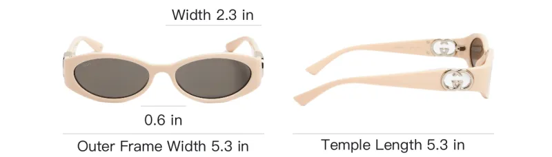 GUCCI Eyewear Oval frame Tinted lenses Sunglasses-2