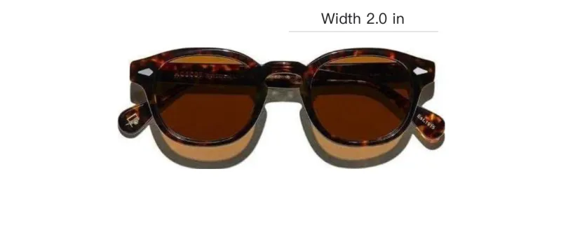 MOSCOT Acetate Square Sunglasses Men's Brown-3