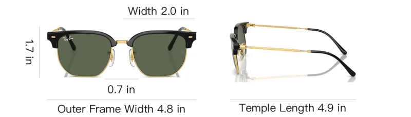 RayBan Injection Molded Irregular Shape Sunglasses Kids' Gold-3