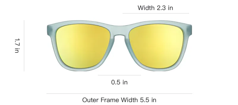 Goodr - Square Sunglasses Unisex Blue-2