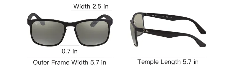 RayBan Nylon Irregular Shape Sunglasses Unisex Black-3
