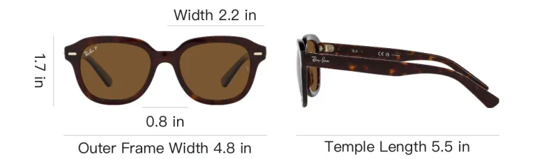 RayBan Erik Square Frame Sunglasses-3