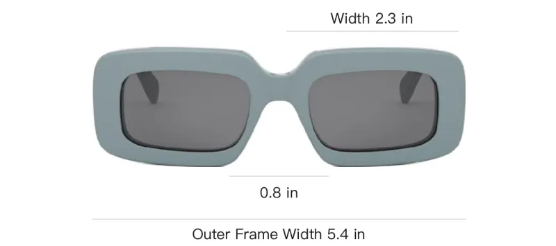 CELINE Rectangular Sunglasses Men's Gray-3
