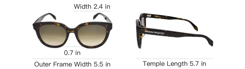 McQ Alexander McQueen Plastic Oval Sunglasses Men's Brown-3